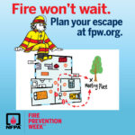 Fire Prevention Week says “Fire won’t wait, plan your escape”