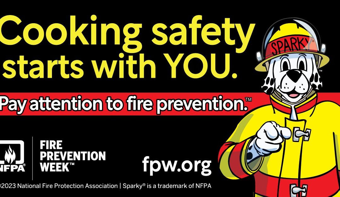 As Fire Prevention Week approaches, the 4 Wing Fire Department reminds residents: “Cooking safety starts with YOU. Pay attention to fire prevention.”