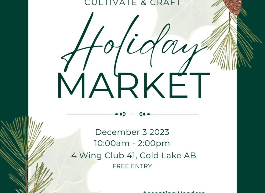 Cultivate and Craft Holiday Market at 4 Wing set for December 3rd