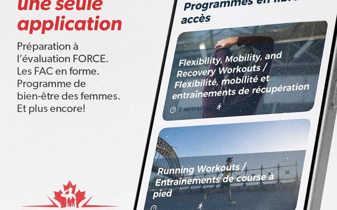 La nouvelle plateforme de conditionnement physique « Fortis » permet aux membres des FAC d’accéder à des ressources d’entraînement sur leur téléphone